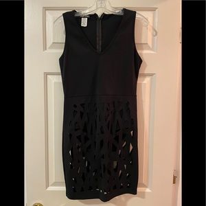 Top Chic Bodysuit Cutout Dress Black Size L